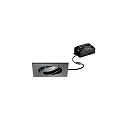LED-Einbaustrahler TIRREL-S, IP20, eckig, 230V AC, 6W 3000K 680lm 38°, schwenkbar 20°, schaltbar, vinylschwarz