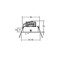 Brumberg Recessed LED spot set, V4A, IP20, square, 230V AC, 6W 3000K 640lm 38°, swivelling 25°, stainless steel