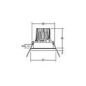 Outdoor LED Einbau-Downlight OGDAN ON/OFF, IP65, rund, Ø 8.2cm, 230V AC, 6W 3000K 580lm 38°, schaltbar, starr
