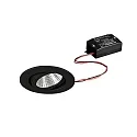 LED Einbaustrahler-Set inkl. Konverter, IP20, 230V, 7W 2700K 770lm 38°, schwenkbar, Schwarz