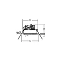 LED Einbaustrahler-Set inkl. Konverter, IP20, quadratisch, 230V, 6W 3000K 730lm 38°, schwenkbar, schaltbar