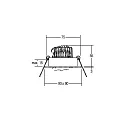 Brumberg Recessed LED spot set incl. converter, IP20, round, 230V, 6W 3000K 640lm 38°, swivelling 30°, matt alu