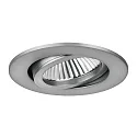 Brumberg LED Einbaustrahler-Set BB03 inkl. Konverter, IP20, rund, 230V, 6W 3000K 640lm 38°, schwenkbar 30°, Nickel matt