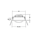 Brumberg Recessed LED spot set BB05 incl. converter, IP20, square, 230V, 6W 3000K 640lm 38°, swivelling 30°, white