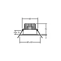 Brumberg recessed luminaire ITANSA S BB16 rigid, square, switchable LED IP54, black  6W 680lm 3000K 20-40° 20-40° CRI 80-89