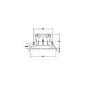 Outdoor LED Einbau-Downlight BB20, IP65, Ø 8.5cm, 230V, 7W 3000K 620lm 36°, schaltbar, starr, nickel
