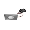 Outdoor LED Einbau-Downlight BB21, IP65, 8.5 x 8.5cm, 230V, 7W 3000K 620lm 36°, schaltbar, starr, nickel