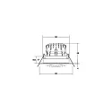 Outdoor LED Einbaustrahler BB23, IP65, Ø 8.5cm, 230V AC, 7W 3000K 620lm 36°, schaltbar, schwenkbar, nickel