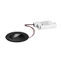 LED-Einbaustrahler TIRRELdeep, IP20, rund, vertieft, 230V AC, 6W 3000K 680lm 38°, schwenkbar, dimmbar, schwarz
