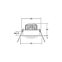 Brumberg LED-Einbaustrahler TIRREL-R, IP20, rund, 230V AC, 6W 3000K 680lm 38°, schwenkbar, dimmbar, chrom