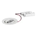 LED-Einbaustrahler TIRREL-R, IP20, rund, 230V AC, 6W 3000K 680lm 38°, schwenkbar, dimmbar, strukturweiß