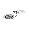 LED-Einbaustrahler TIRREL-R, IP20, rund, 230V AC, 6W 3000K 680lm 38°, schwenkbar, dimmbar, alu matt