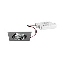 LED-Einbaustrahler TIRREL-S, IP20, eckig, 230V AC, 6W 3000K 680lm 38°, schwenkbar, dimmbar, chrom