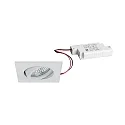 LED-Einbaustrahler TIRREL-S, IP20, eckig, 230V AC, 6W 3000K 680lm 38°, schwenkbar, dimmbar, weiß