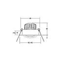 Brumberg LED-Einbaustrahler TIRREL-S, IP20, eckig, 230V AC, 6W 3000K 680lm 38°, schwenkbar, dimmbar, weiß