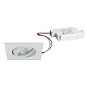 LED-Einbaustrahler TIRREL-S, IP20, eckig, 230V AC, 6W 3000K 680lm 38°, schwenkbar, dimmbar, strukturweiß
