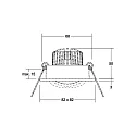 Brumberg LED-Einbaustrahler TIRREL-S, IP20, eckig, 230V AC, 6W 3000K 680lm 38°, schwenkbar, dimmbar, strukturweiß