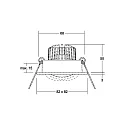 Brumberg LED-Einbaustrahler TIRREL-S, IP20, eckig, 230V AC, 6W 3000K 680lm 38°, schwenkbar, dimmbar, braunmetallic matt