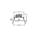Brumberg LED Einbaustrahler-Set GILLAN-S PHASE, IP20, eckig, 230V, 6W 3000K 730lm 38°, dimmbar, schwenkbar, V4A Edelstahl