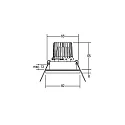 Brumberg recessed luminaire, glossy 6W 540lm 3000K 20-40° 20-40° CRI 80-89
