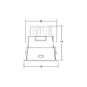 Brumberg LED Einbaustrahler BINATO, 38°, 6W, 3000K, 680lm, IP20, rund, dreh- und schwenkbar, schwarz