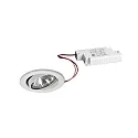 LED Einbaustrahler-Set BRONNY, IP20, Ø 8.2cm, 230V, 6W 3000K 730lm 38°, CRi80, dimmbar, schwenkbar, weiß
