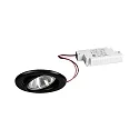 LED Einbaustrahler-Set BRONNY, IP20, Ø 8.2cm, 230V, 6W 3000K 730lm 38°, CRi80, dimmbar, schwenkbar, schwarz