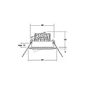 Brumberg LED Einbaustrahler CARYL PHASE, IP20, rund, Ø 8.2cm, 230V, 6W 3000K 730lm 38°, schwenkbar, dimmbar, weiß glänzend