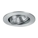 Brumberg LED Einbaustrahler-Set inkl. Konverter, IP20, rund, 230V, 7W 3000K 740lm 38°, schwenkbar 30°, dimmbar, Alu matt