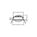 Brumberg LED Einbaustrahler-Set BB03 inkl. Konverter, IP20, rund, 230V, 6W 3000K 640lm 38°, schwenkbar 30°, dimmbar, Chrom