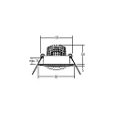 Brumberg LED Einbaustrahler-Set BB09 dim2warm inkl. Konverter, IP20, rund, 230V, 6W 1800-3000K 460lm 38°, schwenkbar 25°, Nickel matt