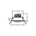Brumberg LED Einbaustrahler BB 13, IP20, 230V AC, 50 Hz, 6W, 38°, 1800K-3000K, 430lm, Zinkguss, Aluminiumguss, rund, dimmbar, weiß