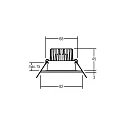 Brumberg recessed luminaire ITANSA R BB15 round, rigid LED IP54, black dimmable 6W 680lm 3000K 20-40° 20-40° CRI 80-89