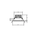 Brumberg Outdoor LED Einbau-Downlight-Set BB15 inkl. Konverter, V4A, IP54, rund, 230V, 6W 3000K 640lm 38°, dimmbar, Edelstahl