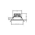Brumberg recessed luminaire ITANSA S BB16 rigid, square LED IP54, black dimmable 6W 680lm 3000K 20-40° 20-40° CRI 80-89