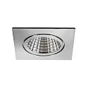 Brumberg Outdoor LED Einbau-Downlight-Set BB16 inkl. Konverter, V4A, IP54, eckig, 230V, 6W 3000K 640lm 38°, dimmbar, Edelstahl