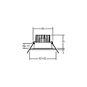 Brumberg Outdoor LED Einbau-Downlight-Set BB16 inkl. Konverter, V4A, IP54, eckig, 230V, 6W 3000K 640lm 38°, dimmbar, Edelstahl