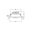 Brumberg recessed luminaire IP20, glossy, white  7W 680lm 3000K 20-40° 20-40° CRI 80-89