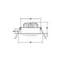 Brumberg recessed luminaire IP20, glossy, black dimmable 7W 680lm 3000K 20-40° 20-40° CRI 80-89