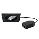 LED Einbaustrahler-Set LOOP-S, 230V AC, 5W 3000K 450lm 38°, CRi >90, schwenkbar, dimmbar, Recycling-Kunststoff, schwarz