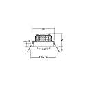 Brumberg recessed luminaire IP20, black  1230lm 20-40° 20-40°