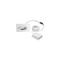 LED Einbaustrahler-Set ABACO, IP44, eckig, 8.3 x 8.3cm, 8W 3000K 1010lm 36°, schwenkbar, dimmbar (Phase), weiß