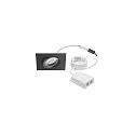 recessed luminaire ABACO SQUARE PHASE swivelling IP44, black matt dimmable 8W 1010lm 3000K 36° 36° CRI 82