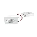 LED Einbaustrahler-Set LAKIL-S, IP20, eckig, 230V (mit BG), 6W 1800-3000K 460lm 38°, dim2warm, schwenkbar, weiß
