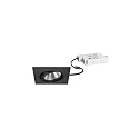 LED Einbaustrahler-Set LAKIL-S, IP20, eckig, 230V (mit BG), 6W 1800-3000K 460lm 38°, dim2warm, schwenkbar, schwarz