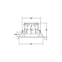 Brumberg Outdoor LED Einbau-Downlight BB20, IP65, rund, 230V, 7W 3000K 36°, mit AB, starr, dimmbar, schwarz