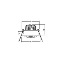 Brumberg LED Einbaustrahler-Set BB18 dim2warm inkl. Konverter, IP20, rund, 230V, 6W 1800-3000K 460lm 38°, schwenkbar 30°, Alu matt