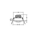Brumberg LED Einbaustrahler-Set BB18 dim2warm inkl. Konverter, IP20, eckig, 230V, 6W 1800-3000K 460lm 38°, schwenkbar 30°, Titan matt