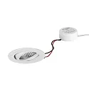 LED-Einbaustrahler TIRREL-R, IP20, rund, 230V AC, 6W 3000K 680lm 38°, schwenkbar, dimmbar (Rundkonverter), strukturweiß
