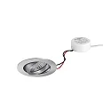 LED-Einbaustrahler TIRREL-R, IP20, rund, 230V AC, 6W 3000K 680lm 38°, schwenkbar, dimmbar (Rundkonverter), alu matt